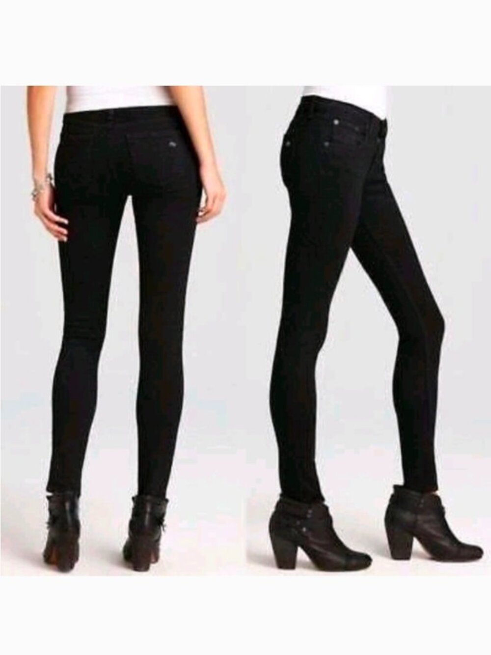 ❤️ RAG & BONE SKINNY JEANS IN COAL BLACK, 0 (25)